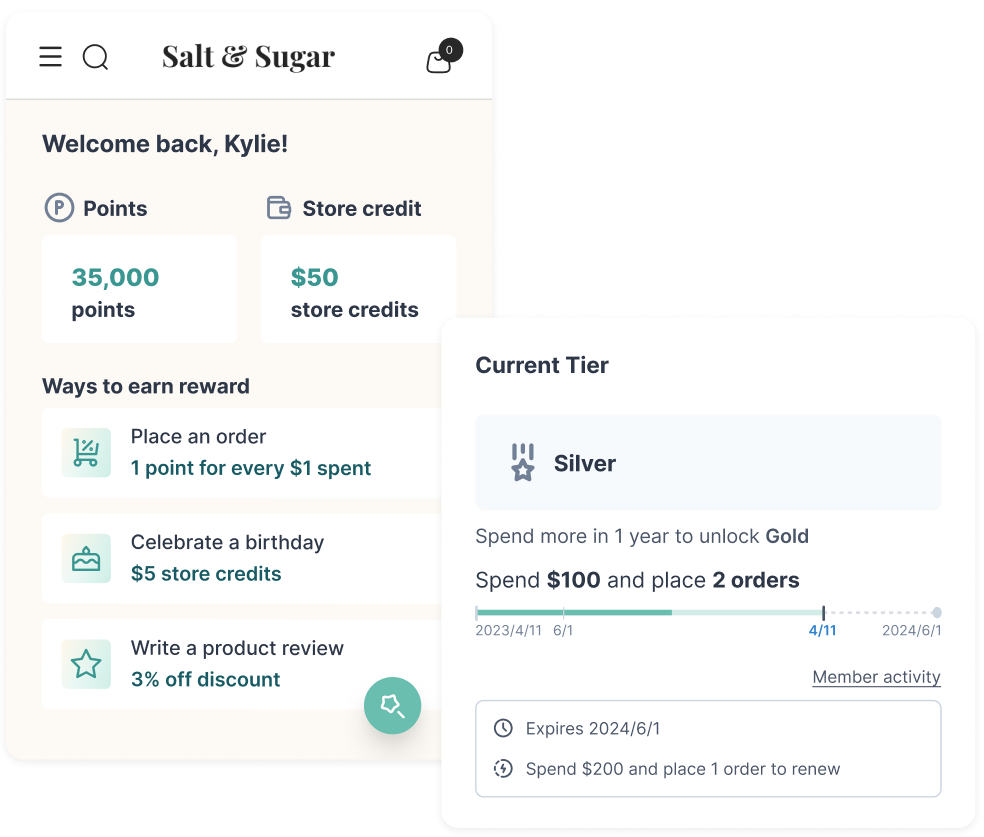 Loyalty Program Hero Section